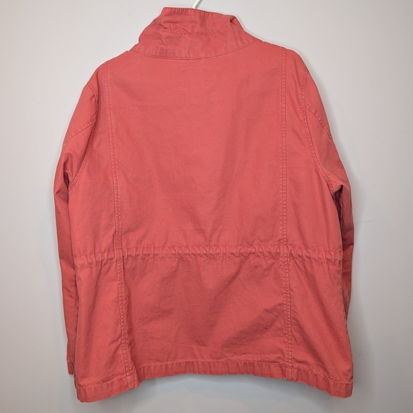 Old Navy Pink and Orange Utility Jacket with Stand-Up Collar - Picture 3 of 8